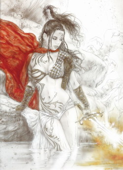 vitazur:  Luis Royo - The monastery of the red witches (sketch)