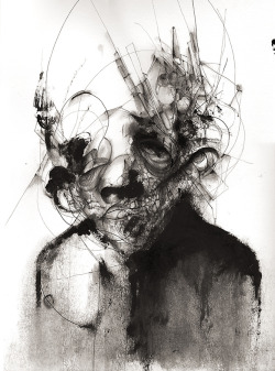 2headedsnake:  taringa.net Eric Lacombe. P083. Acrylic, pen,