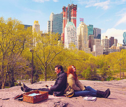 doctorwho:  Matt and Karen in Central Park 