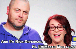 hunghairybear:  megan-mullally:Megan Mullally and Nick Offerman