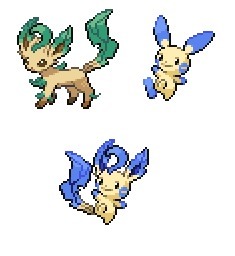 minun and leafeon! GOD IT’S SO CUTE