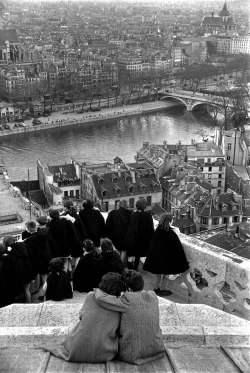 m3zzaluna:  schoolchildren looking from the top of notre-dame