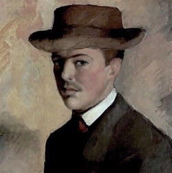 argiko:  Macke August . Germany, 1887-1914. Self-Portrait. Oil