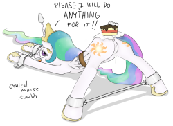 cynicalmoose:  Celestia x Cake. The most passionate romance.