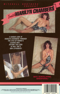 Inside Marilyn Chambers, 1976, VHS back cover