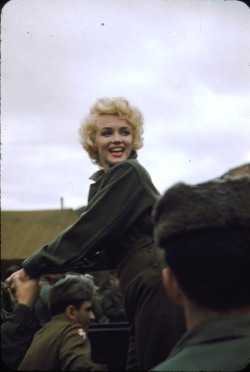   A rare colour photo of Marilyn in Korea from Robert H Mckinley’s