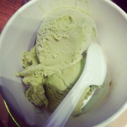 Green tea ice cream  (Taken with instagram)