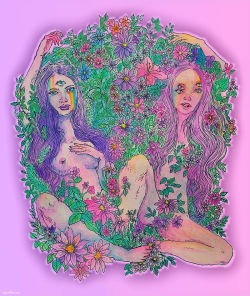 fuckyeahpsychedelics:  “Hazy Field People” by aspartamee