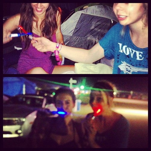 Lightsaber toothbrushes. #coachella  (Taken with Instagram at Coachella Car Camping)