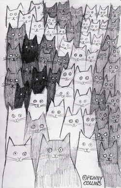 1000drawings:  Cat Pattern (by PennyCollins) 