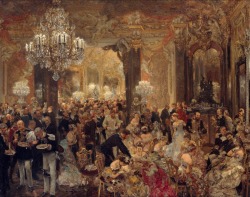 romantisme1812:  Adolph von Menzel,The Dinner at the Ball (1878)