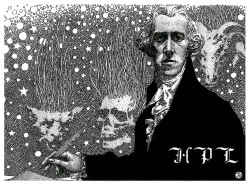 mumuwu:  Lovecraft Portrait - Virgil Finlay 