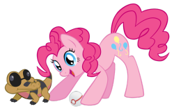 ask-littleemerald:  werd10101:  Pinkie Pie and Gummy the Sandile