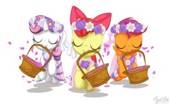 Flower Fillies by *mysticalpha They were so cute! bounce bounce