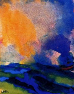 yama-bato:  Emil Nolde - Blue-green Sea with Steamer [ ] link