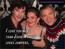 “I love you more than John Watson loves jumpers.”