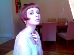 ginger-pixie:  Finals stress has caused me to chop off more hair.