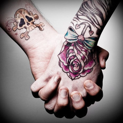 ittattoo:  Wrist Tattoos by BlaqqCat Tattoos on Flickr. 