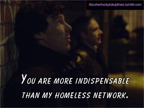 “You are more indispensable than my homeless network.”