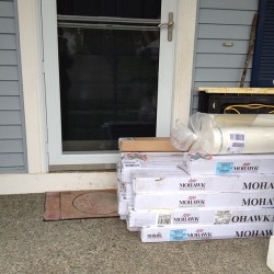 Costco delivered our hardwood floors today. Right IN FRONT of