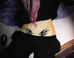 inked-unicorn:  My belly tattoo :3 Haha, I know i’m wearing