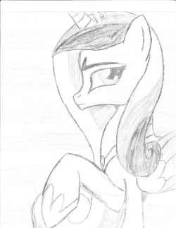 Cadance with a bit of a frown… I like.  In some way.
