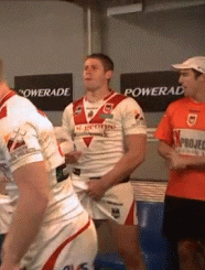 footyandthings:  Jeremy Latimore gets very excited after a Dragon’s