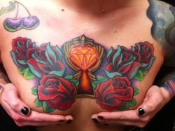 fuckyeahtattoos:  Chest piece done by Jerry Cross @ Inktown