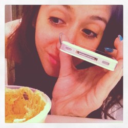 But you guys seriously. How do I get the rest of this hummus out of my phone? (Taken with instagram)