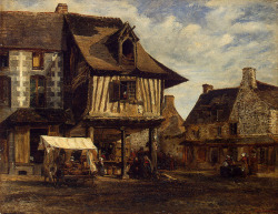 iloverainandcoffee:  Theodore Rousseau Market-Place in Normandy 