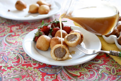 gastrogirl:  pancake sausage bites.