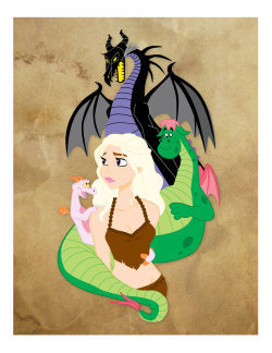 monaforever:  Mother of Dragons Disney style ( ©Mona Collentine