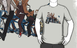 shirt available on RB: http://www.redbubble.com/people/reapersun/works/8773584-11-doctors-on-a-bike