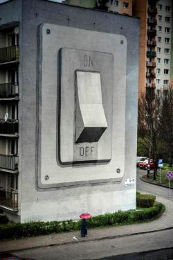 ianbrooks:  On/Off by Escif Part of the Katowice Street Art