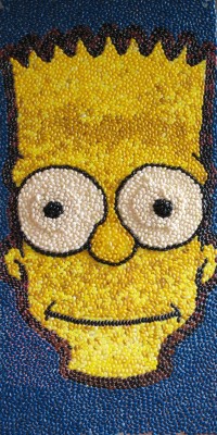 fuckyeahspringfield:   Bart Simpson (jelly beans, epoxy, plexiglass) 