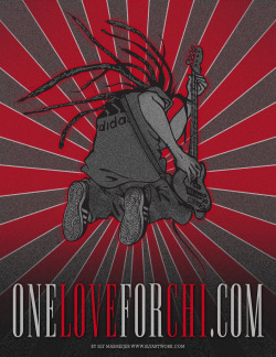 dutchdeftones:  Made this out of an old 1998 cartoon I did… oneloveforchi.com sold/sells this one on t-shirts.