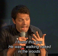 charlottewinchester:  Misha talking about Emmanuel’s wife (x)