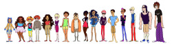 isthatwhatyoumint:  massive height line up of everyone in apartmentstuck