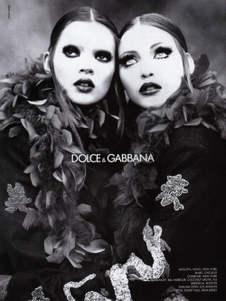 voguelovesme:  Nadja and Kate by Meisel for Dolce and Gabbana