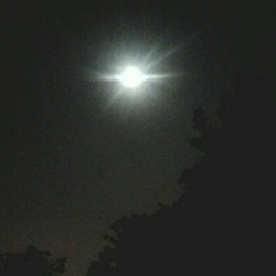 On the roof just staring at the moon (Taken with instagram)