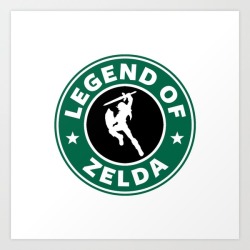 theawkwardgamer:  Legend Of Zelda by Royal Bros Art (Society6)