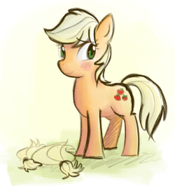 wherethedooksclash:  “Applejack with Character Development!”Drawn