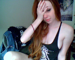 atinyginger:  side boob, boy shorts, and a sleepy ginger 