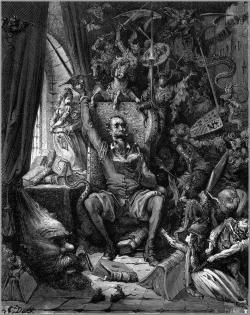 dialogues:  Don Quixote Vanquishing Spectres, Gustave Dore 