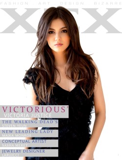 Victoria Justice - XEX Magazine. ♥  That’s an E behind