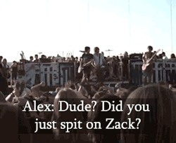 alltimelowaremybitches:  *Guy walks by and spits on Zack, while