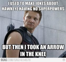 speshul-needs-scout:  THE ONLY ARROW IN THE KNEE JOKE I WILL