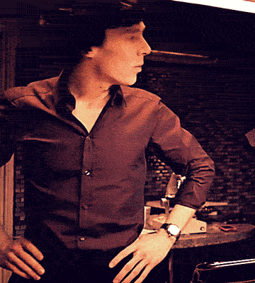 Submitted by sherlockian4life13:  But he’s always sexy.  Hot damn… I approve of this gif’s existence.