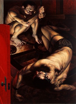 brazenswing:  F. Scott Hess: The Red Door (detail). 