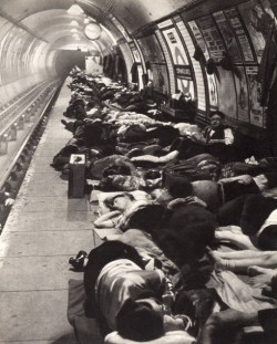  London underground during the war, 1941. 